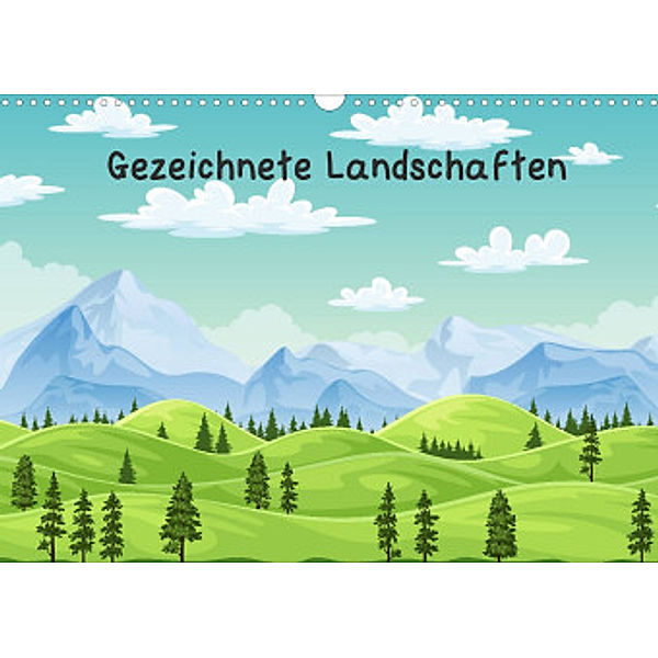 Gezeichnete Landschaften (Wandkalender 2022 DIN A3 quer), Gabi Wolf