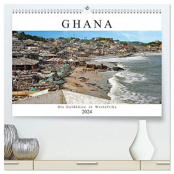 Ghana - Die Goldküste in Westafrika (hochwertiger Premium Wandkalender 2024 DIN A2 quer), Kunstdruck in Hochglanz, Britta Franke