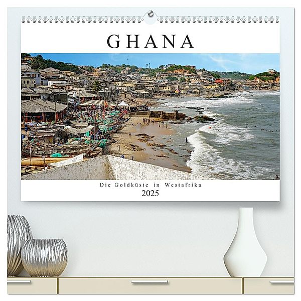Ghana - Die Goldküste in Westafrika (hochwertiger Premium Wandkalender 2025 DIN A2 quer), Kunstdruck in Hochglanz, Calvendo, Britta Franke