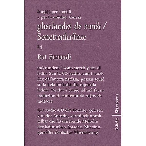 gherlandes de sunec / Sonettenkränze, m. Audio-CD, Rut Bernardi