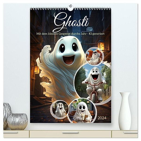 Ghosti (hochwertiger Premium Wandkalender 2024 DIN A2 hoch), Kunstdruck in Hochglanz, Cathrin Illgen