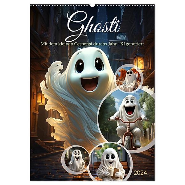 Ghosti (Wandkalender 2024 DIN A2 hoch), CALVENDO Monatskalender, Cathrin Illgen