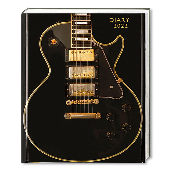 Gibson Les Paul Guitar - Schwarz - Taschenkalender 2022, Flame Tree Publishing