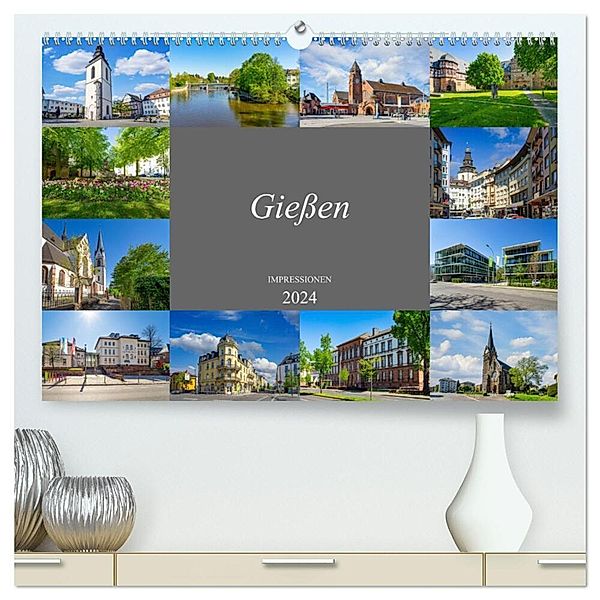 Gießen Impressionen (hochwertiger Premium Wandkalender 2024 DIN A2 quer), Kunstdruck in Hochglanz, Dirk Meutzner