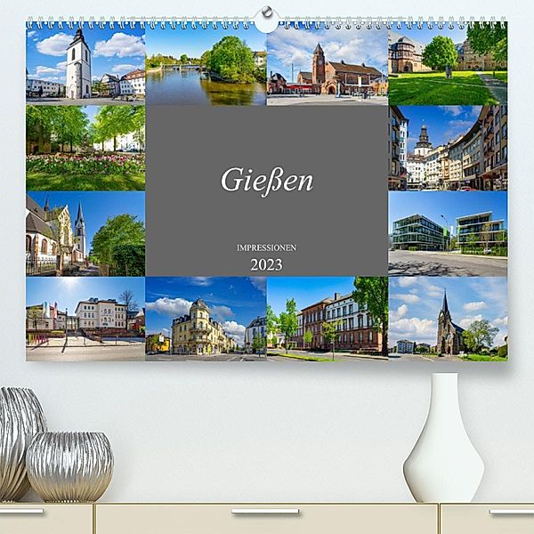 Gießen Impressionen (Premium, hochwertiger DIN A2 Wandkalender 2023, Kunstdruck in Hochglanz), Dirk Meutzner