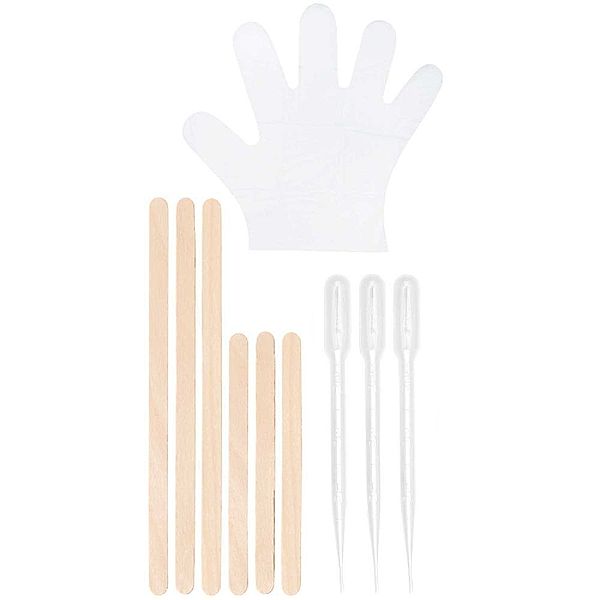 Giessharz Zubehör Set, 12-tlg., 3x Pipette, 3x Holzstab kurz, 3x Holzstab lang, 3x Handschuhe