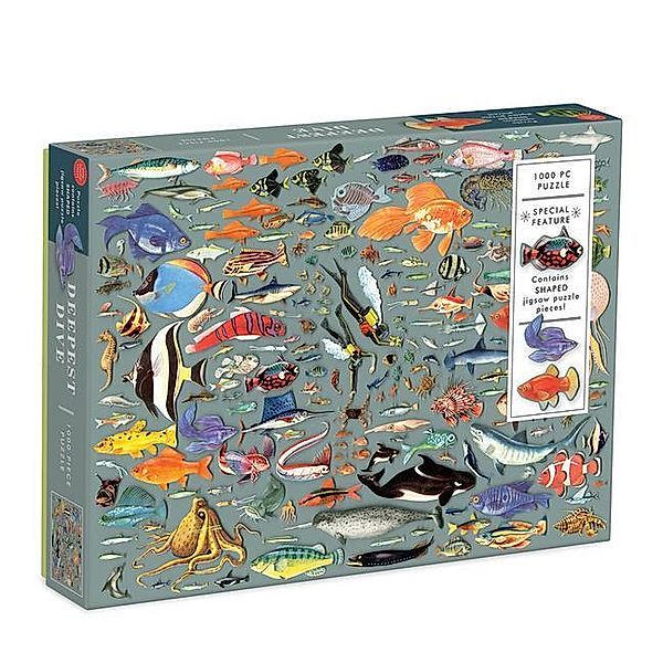 Giles, B: Deepest Dive 1000 Piece Puzzle with Shaped Pieces, Ben Giles