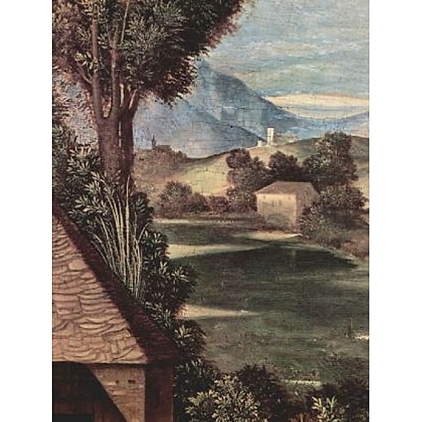 Giorgione - Anbetung der Hirten, Detail: Landschaft - 1.000 Teile (Puzzle)