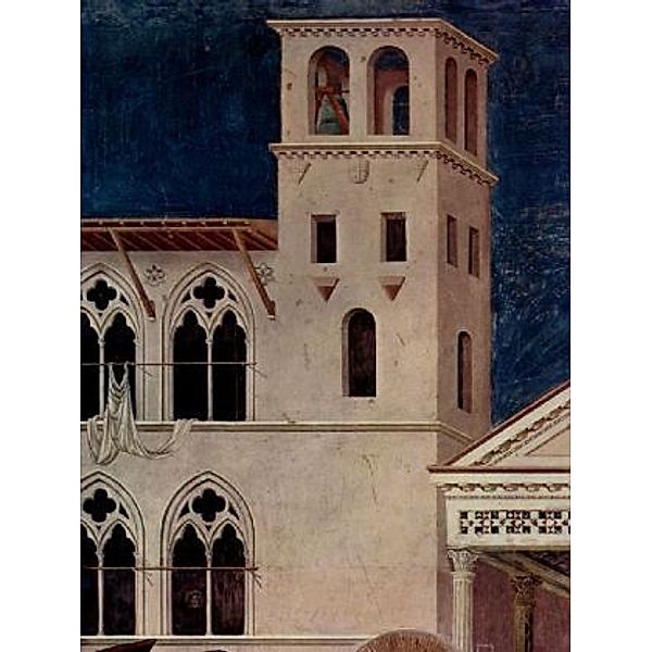 Giotto di Bondone - Bürger von Assisi breitet seinen Mantel vor dem Hl. Franziskus aus, Architektur - 100 Teile (Puzzle)