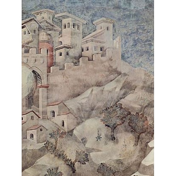 Giotto di Bondone - Der Hl. Franziskus schenkt seinen Mantel einem verarmten Ritter, Stadtlandschaft - 100 Teile (Puzzle