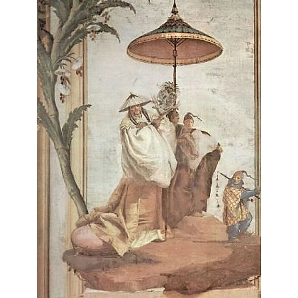 Giovanni Domenico Tiepolo - Fresken in der Villa Vallmarana, Vicenca, Landschaft mit Mandarinenbaum - 100 Teile (Puzzle)