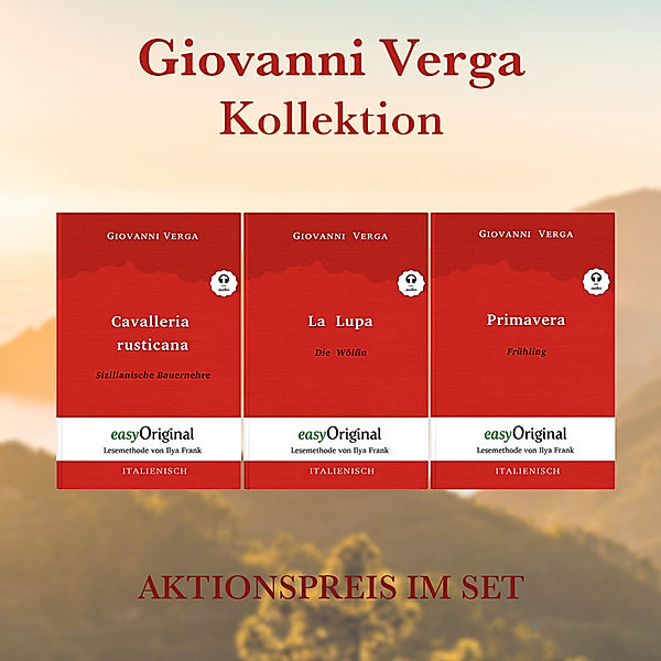 Giovanni Verga Kollektion (Bücher + 3 Audio-CDs) - Lesemethode von Ilya Frank, m. 3 Audio-CD, m. 3 Audio, m. 3 Audio, 3 Teile, Giovanni Verga