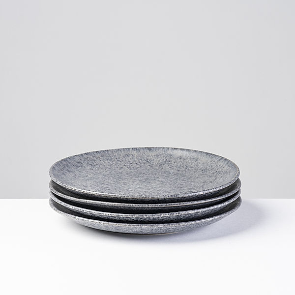 Gipfelstück Dessertteller-Set, Steinzeug Moos'N'Stein (Farbe: Grau)