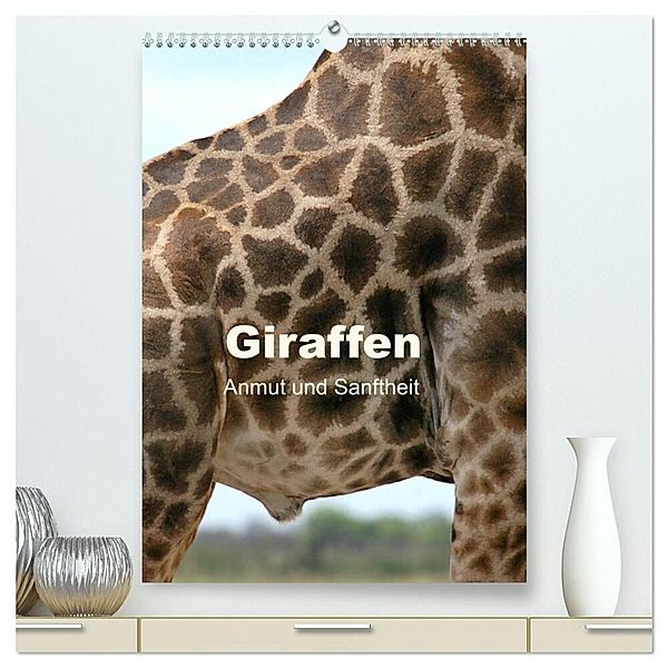 Giraffen - Anmut und Sanftheit (hochwertiger Premium Wandkalender 2024 DIN A2 hoch), Kunstdruck in Hochglanz, Michael Herzog