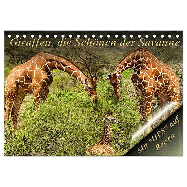 Giraffen, die Schönen der Savanne (Tischkalender 2024 DIN A5 quer), CALVENDO Monatskalender, Heinz-Peter Schwerin