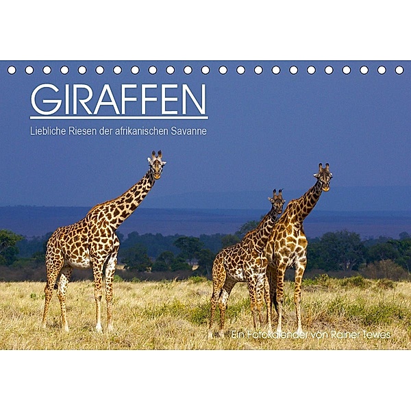 GIRAFFEN - Liebliche Riesen der afrikanischen Savanne (Tischkalender 2021 DIN A5 quer), Rainer Tewes