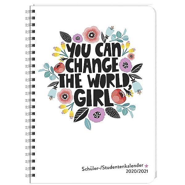 Girl Power Schüler-/Studentenkalender A5 2020/2021