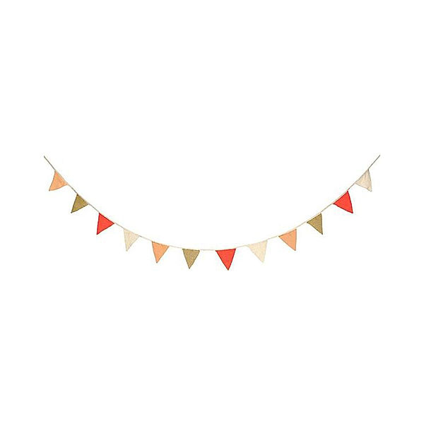 Meri Meri Girlande KNITTED FLAG BUNTING (3m) in bunt/orange