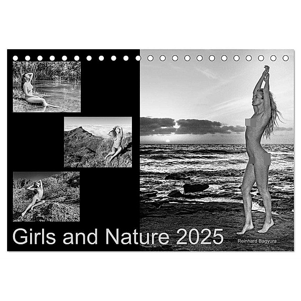 Girls and Nature (Tischkalender 2025 DIN A5 quer), CALVENDO Monatskalender, Calvendo, Reinhard Columbus Bagyura