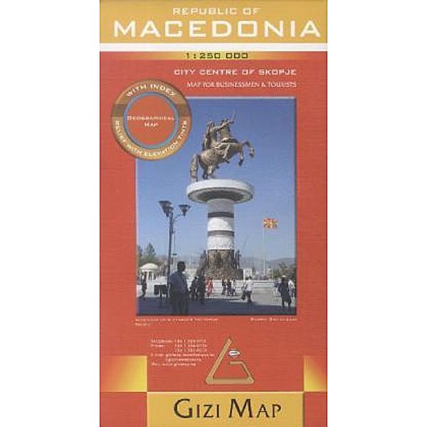 Gizi Map Republic of Macedonia, Geographical Map