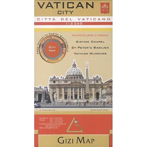 Gizi Map Vatican City, City Map. Città del Vaticano