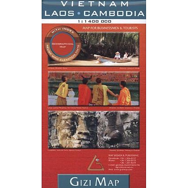 Gizi Map Vietnam, Laos, Cambodia, Geographical Map