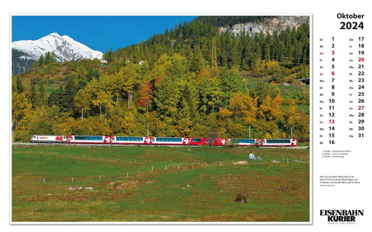 Glacier Express 2024 Kalender günstig bei Weltbild.de bestellen