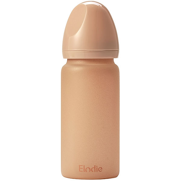 Elodie Details Glas-Babyflasche HUNGRY (250ml) in blushing pink