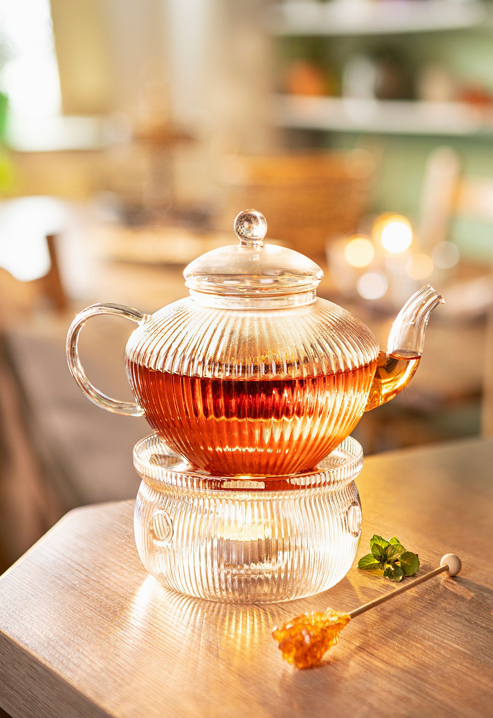 Glas Teekanne mit Glas Filter und Stövchen | Weltbild.de
