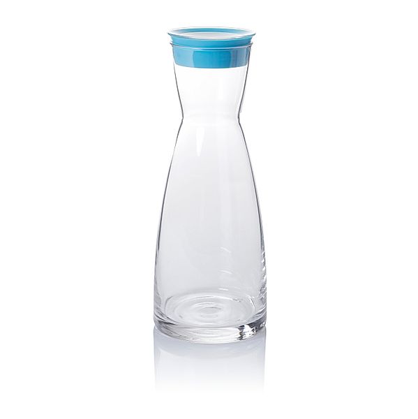 Glaskaraffe Ypsilon, 1 Liter, blau