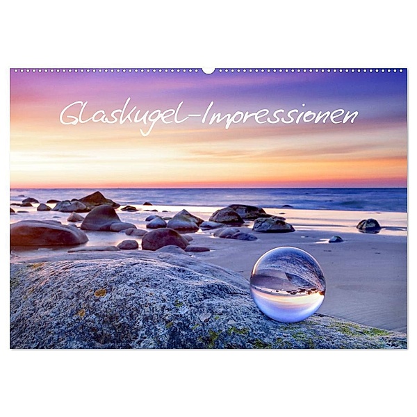 Glaskugel-Impressionen (Wandkalender 2024 DIN A2 quer), CALVENDO Monatskalender, PapadoXX-Fotografie