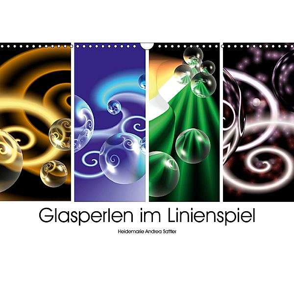 Glasperlen im Linienspiel (Wandkalender 2019 DIN A3 quer), Heidemarie Sattler