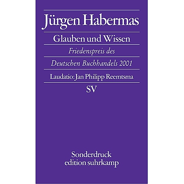 Glauben und Wissen, Jürgen Habermas