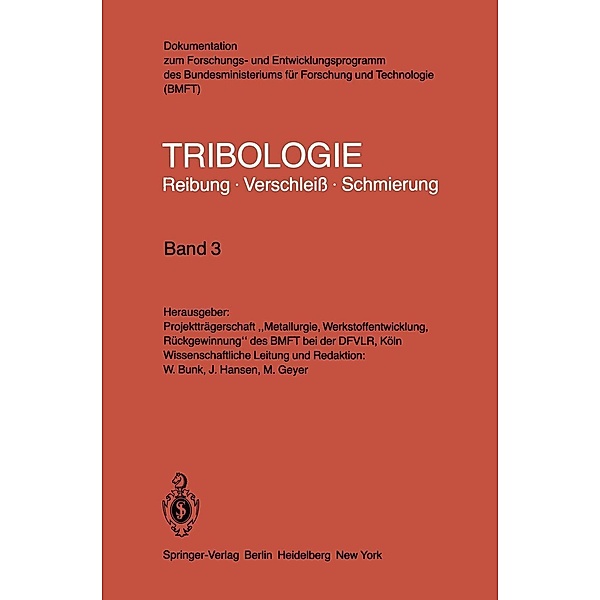 Gleitlager · Wellendichtungen / Tribologie: Reibung, Verschleiss, Schmierung Bd.3