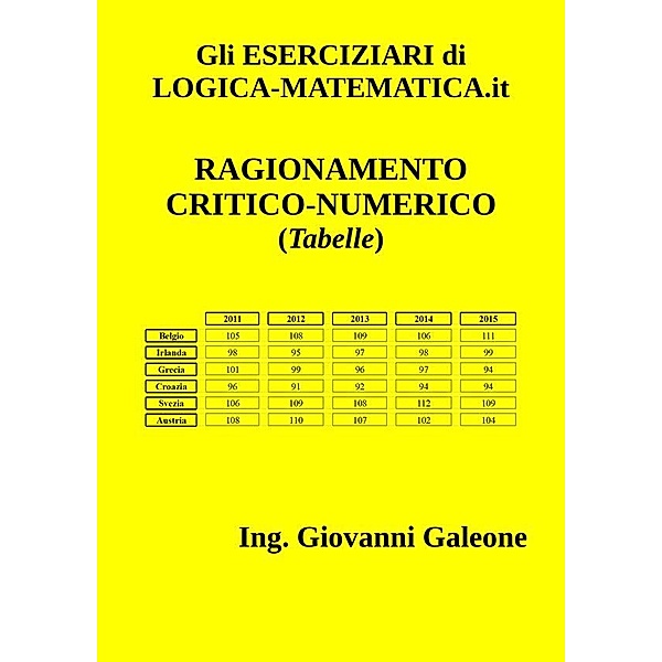 Gli ESERCIZIARI di LOGICA-MATEMATICA.it - Volume IV – Ragionamento Critico Numerico (Tabelle), Il Prof Di Logica-matematica.it