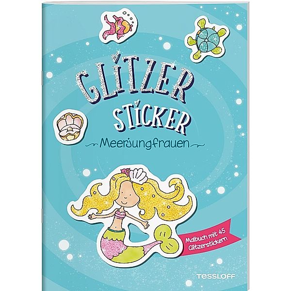 Glitzer-Sticker Malbuch. Meerjungfrauen