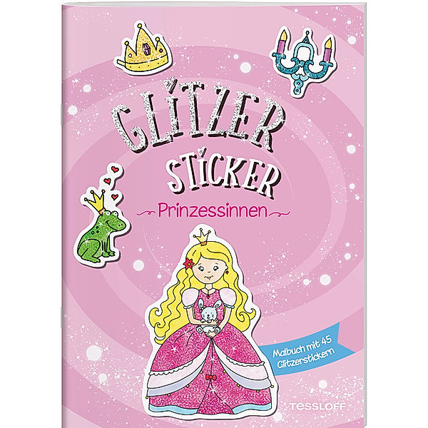 Glitzer Sticker Malbuch. Prinzessinnen