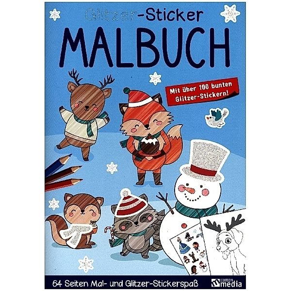 Glitzer-Sticker-Malbuch - Winter