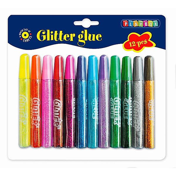 Glitzerklebestifte, 12-teiliges Set