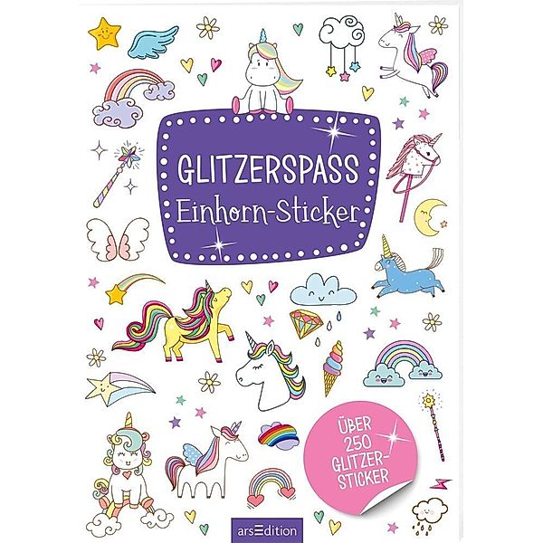 Glitzerspass - Einhorn-Sticker