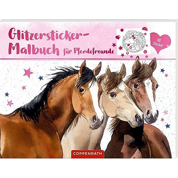 Glitzersticker-Malbuch für Pferdefreunde