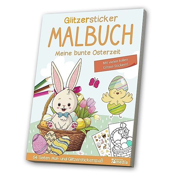 Glitzersticker-Malbuch - Meine bunte Osterzeit