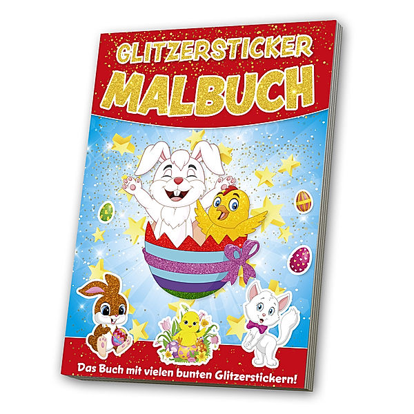 Glitzersticker XXL-Malbuch Kunterbunte Welt zur Osterzeit