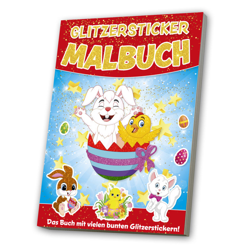 Image of Buch - Glitzersticker XXL-Malbuch Kunterbunte Welt zur Osterzeit