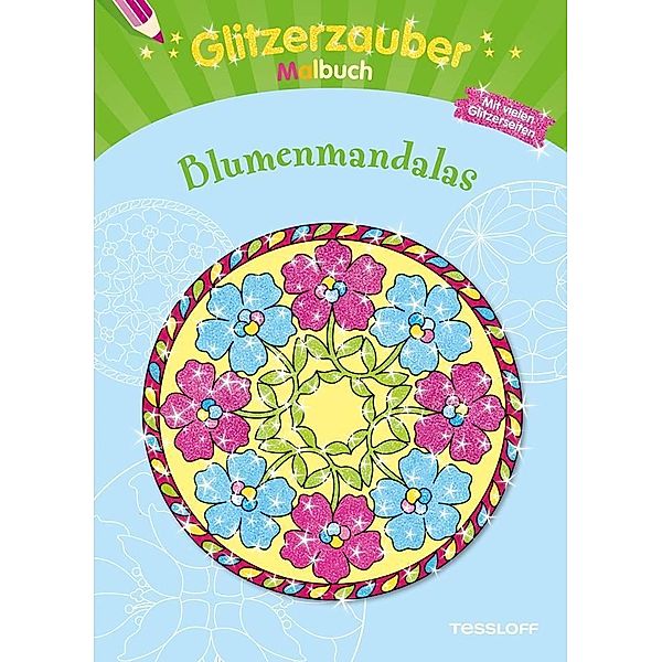 Glitzerzauber Malbuch Blumenmandalas