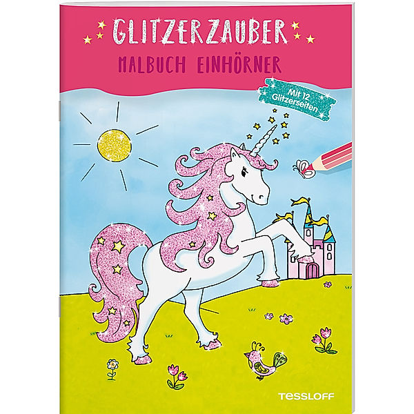 Glitzerzauber Malbuch - Einhörner