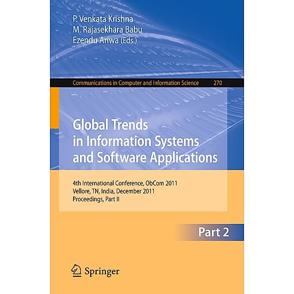 Global Trends in Information Systems and Software Applications / Communications in Computer and Information Science Bd.270