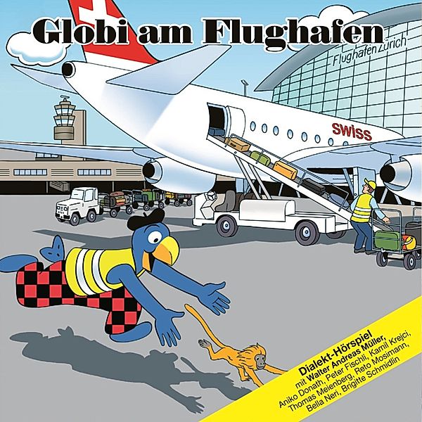 Globi am Flughafen