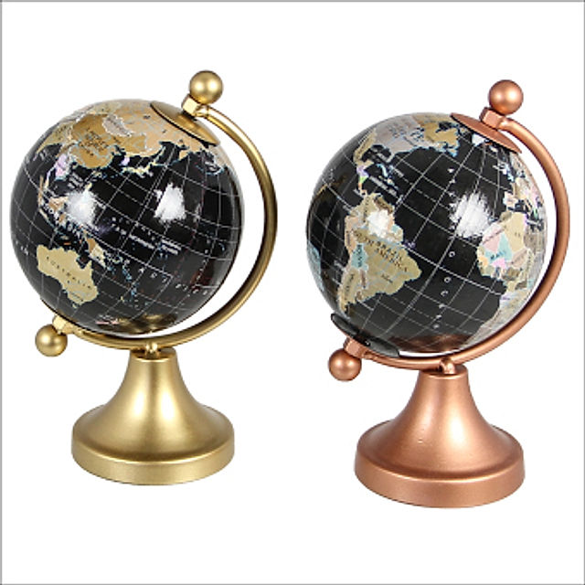 Globus, Deko, aus Metall, Überraschungsfarbe, Format ca. 14 x 8 x 9 cm,  Geschenkschachtel | Weltbild.de