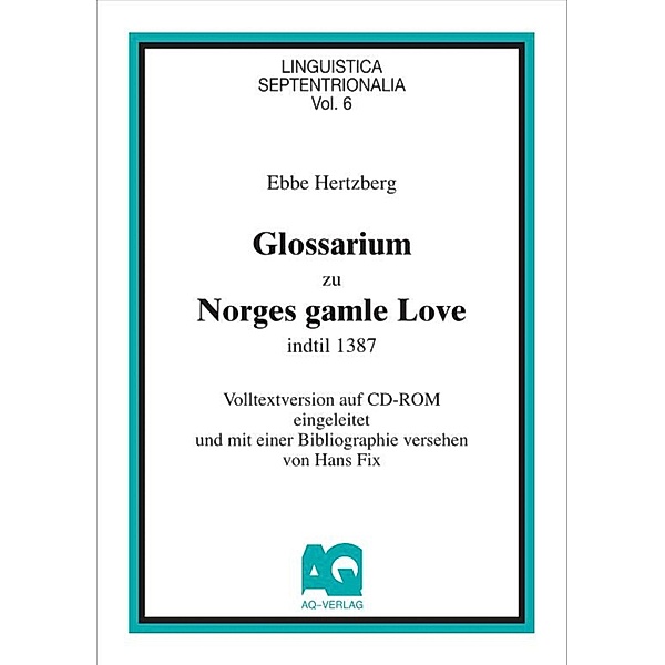 Glossarium zu Norges gamle Love / Linguistica Septentrionalia, Ebbe Hertzberg